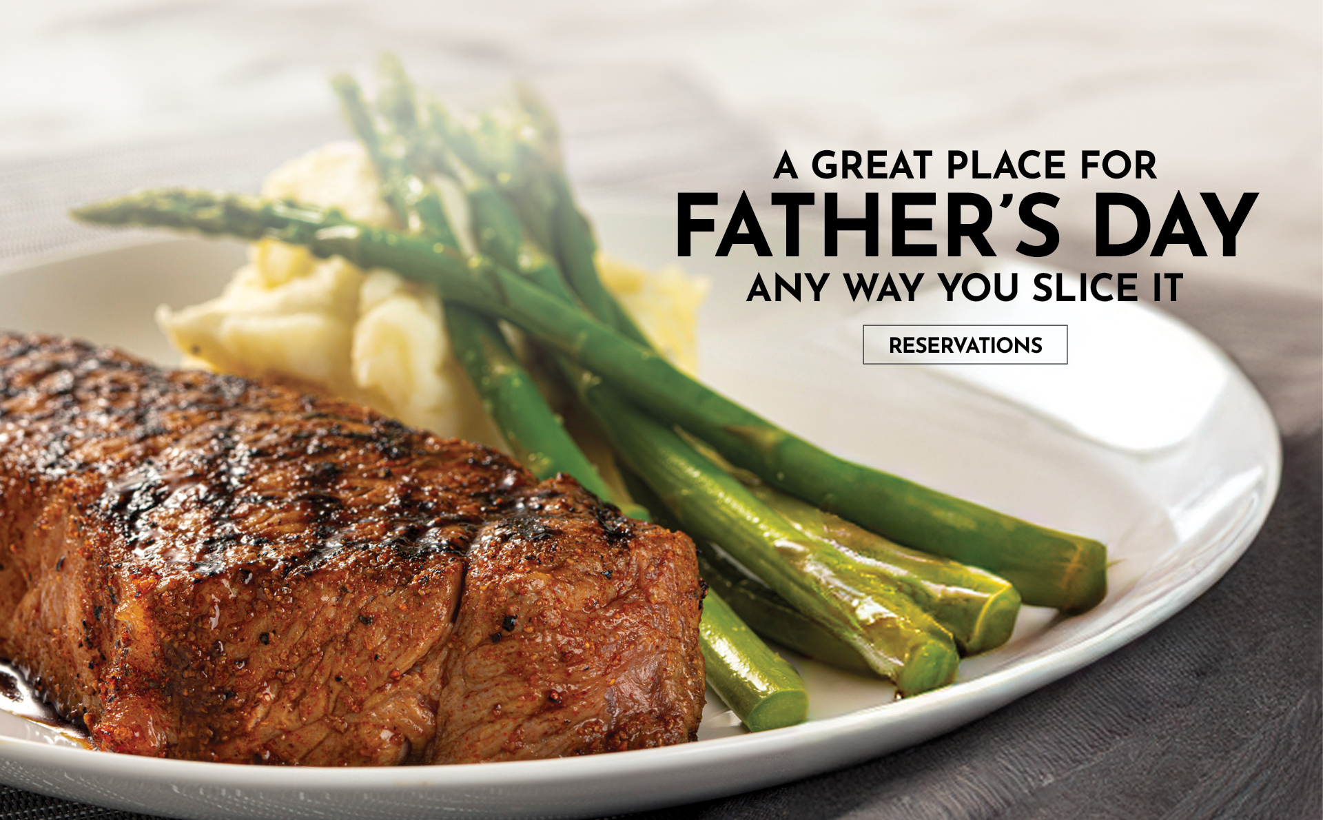 A great place for Father's Day any way you slice it. Click to make a reservation.